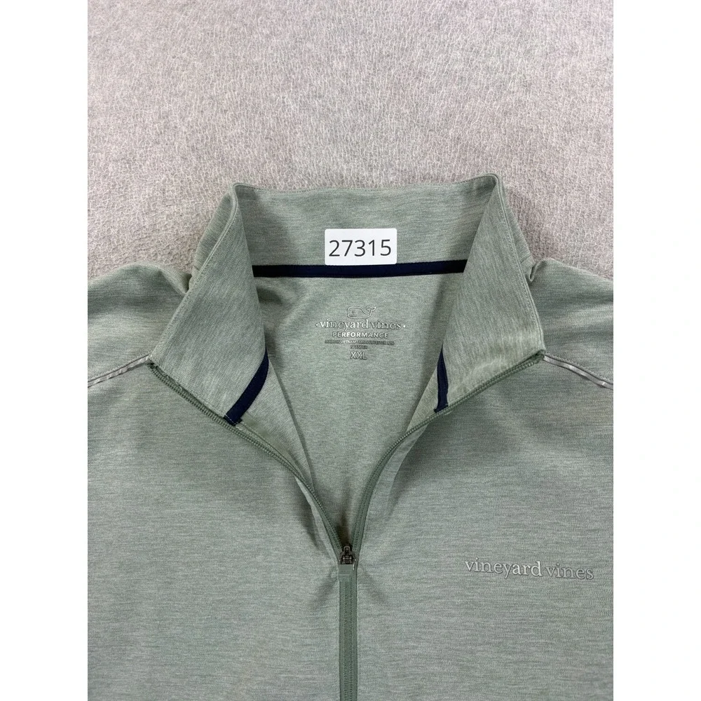 Vineyard Vines Performance 1/2 Zip Reflective‎ Pullover (Men's 2XL) Green
